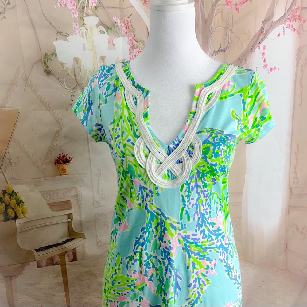 Lilly Pulitzer Women’s V Neck Brewster Dress In Lima Peru Dress - Picture 5 of 11